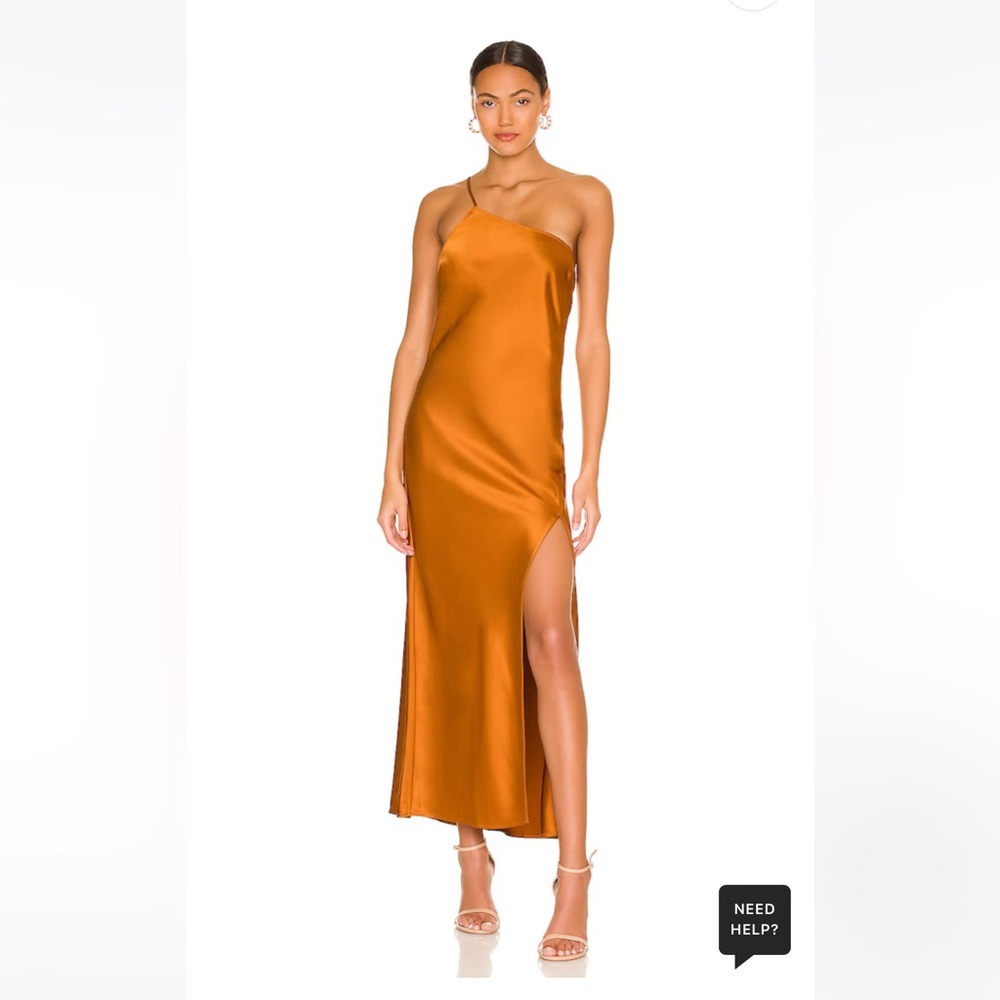 Mara Midi Dress in Gold NBD